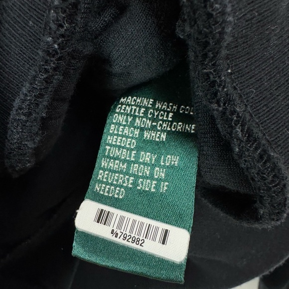 Vintage Y2K Lauren Ralph Lauren Size Large Black Velour Zip Track Jacket Crest - Picture 5 of 6